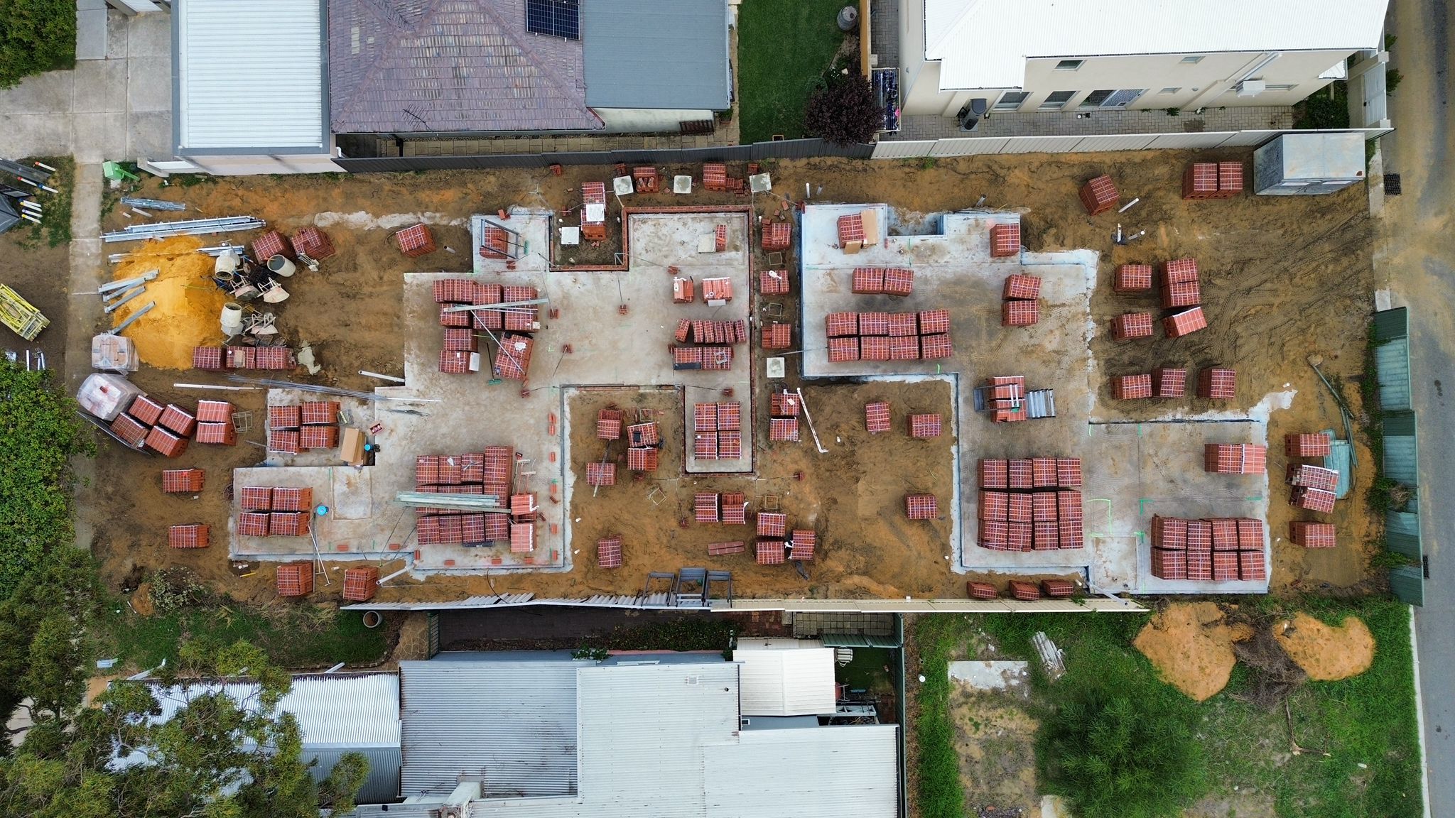 Alice St Doubleview residential brickwork progress photo 1
